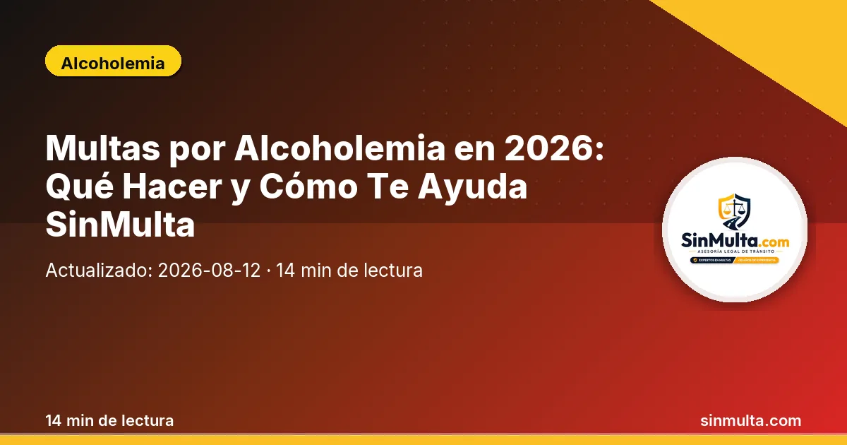 Multas por Alcoholemia en 2026: Qué Hacer y Cómo Te Ayuda SinMulta — Alcoholemia
