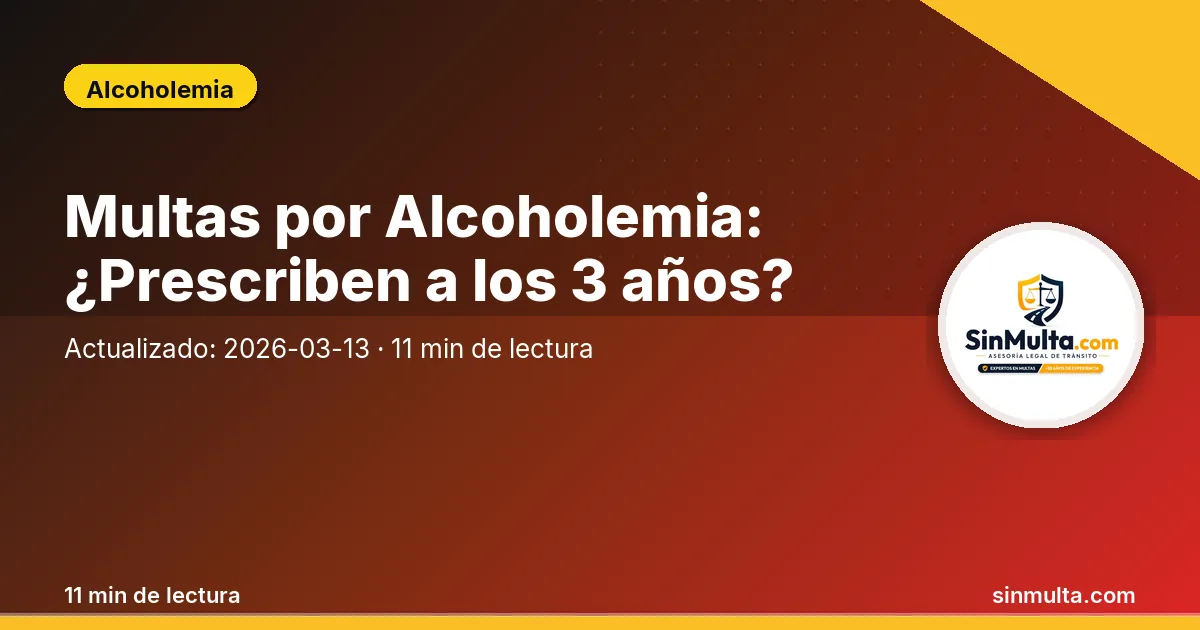 Multas por Alcoholemia: ¿Prescriben a los 3 años? — Alcoholemia