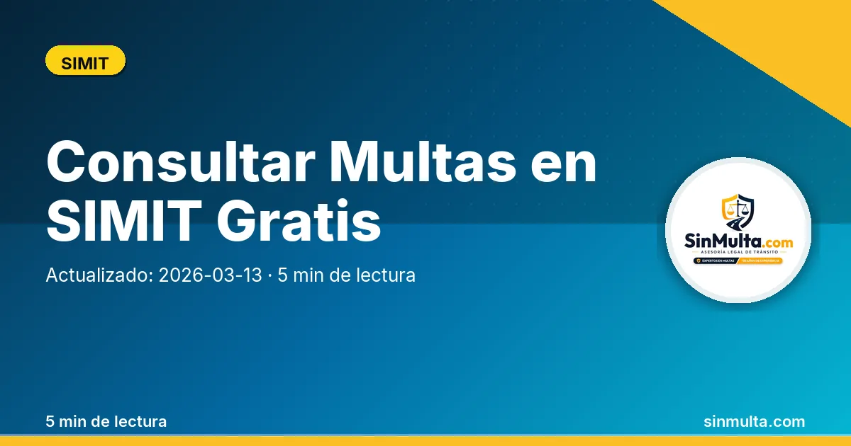 Consultar Multas en SIMIT Gratis — SIMIT